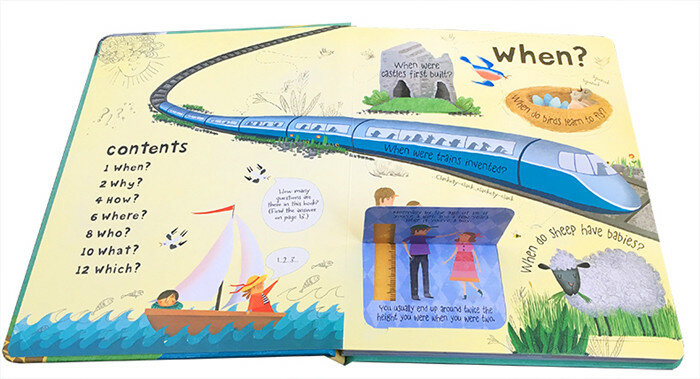 Nuove domande e risposte con patta lift-the-flap libri illustrati educativi inglesi originali regalo di lettura per l'apprendimento dell'infanzia del bambino
