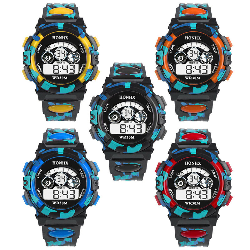 Горячая Распродажа уличные многофункциональные водонепроницаемые детские спортивные электронные часы для мальчиков в наличии дропшиппин...