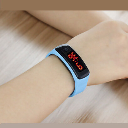Reloj electrónico LED para niños y niñas, pulsera Digital de silicona de Color caramelo a la moda, gran oferta