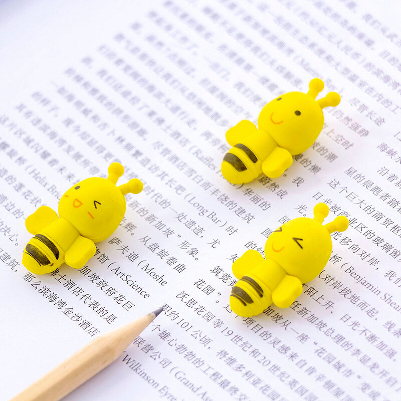2 pezzi ape carina la gomma cancelleria studenti all'ingrosso gomme Kawaii simpatici regali per studenti
