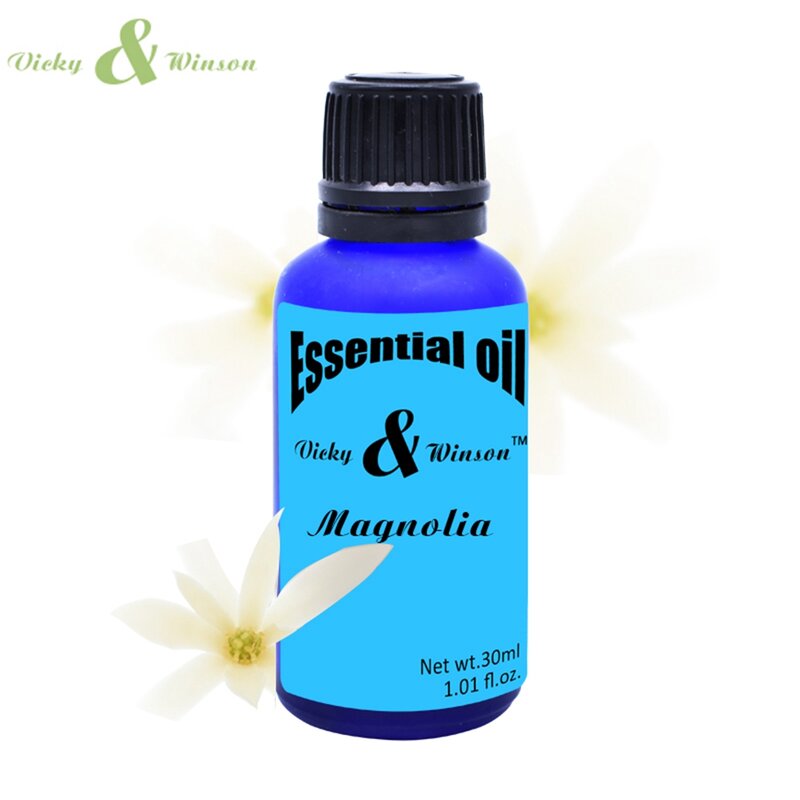 Vicky & Winson Magnolia Bunga Aromaterapi Minyak Esensial 30Ml 100% Murni Alami Michelia Alba Minyak Bunga Michelia Bau Badan