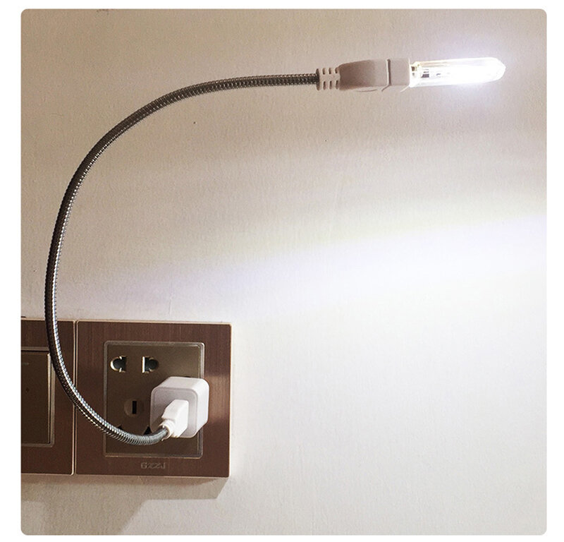 Портативная USB-лампа для чтения, 5 в пост. Тока, 3 светодиода, 8 светодиодов, 24 светодиода