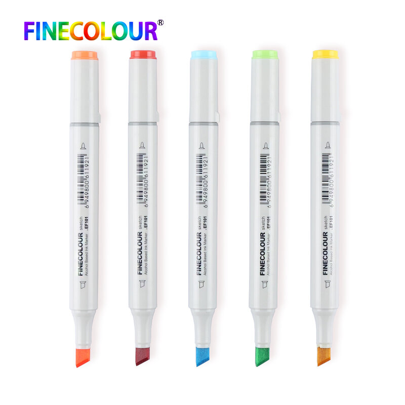 Finecolor EF101 – marqueurs d'encre à base d'alcool à Double tête, 160 couleurs, pour croquis, Manga, dessin, bon marché, 1/2/3 pièces
