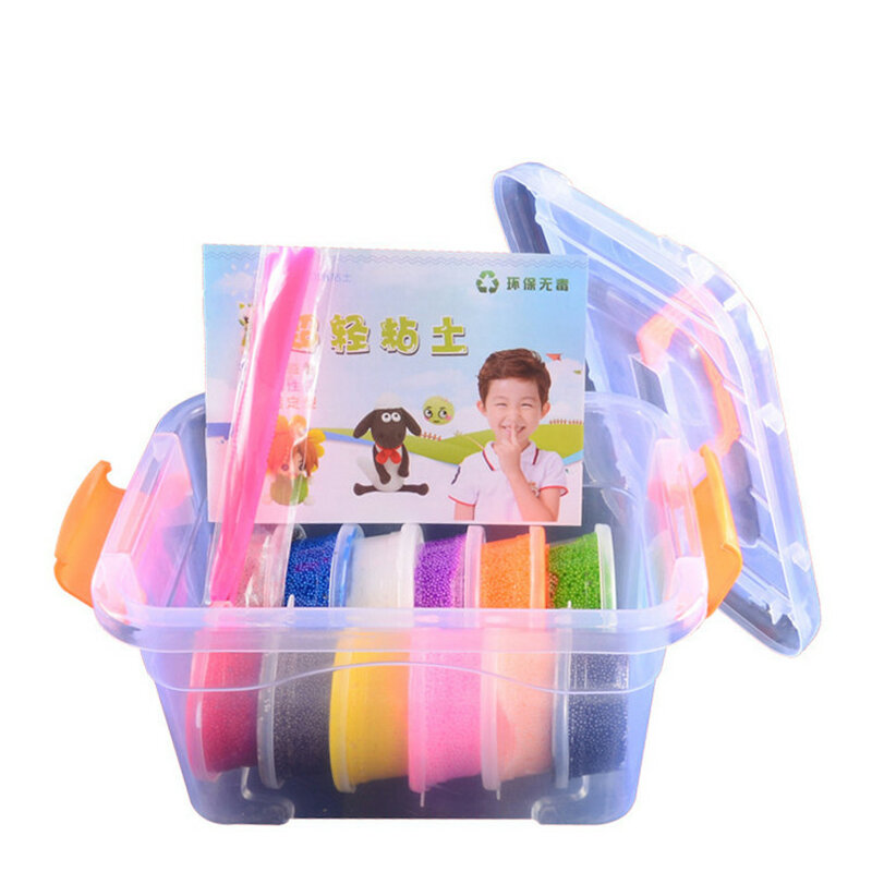 Plastilina de colores para niños, arcilla polimérica de textura suave y secado al aire para modelar, juguete mágico para niños, caja de 12/24/36 colores
