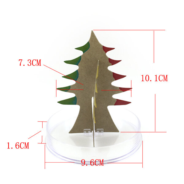 2021 100mm H Colorful Magic Growing Paper Crystals Christmas Tree Kit Artificial Mystic Trees Baby Educational Science Kids Toys