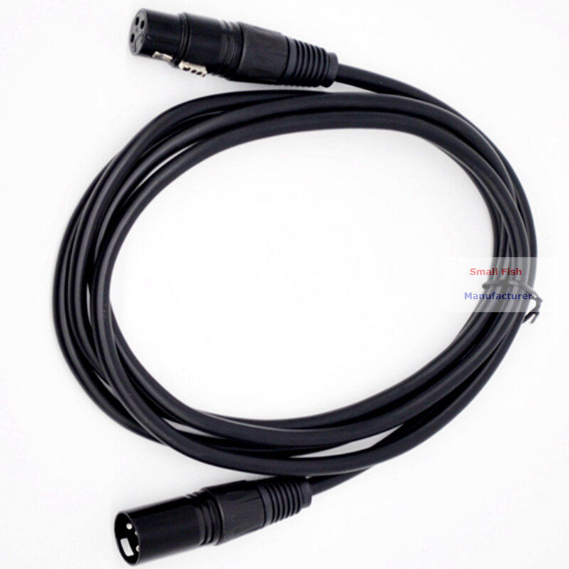 2 metros de comprimento dmx cabo de microfone cabo de áudio 3 pinos sinal xlr macho para fêmea conector led par luzes palco dmx cabo