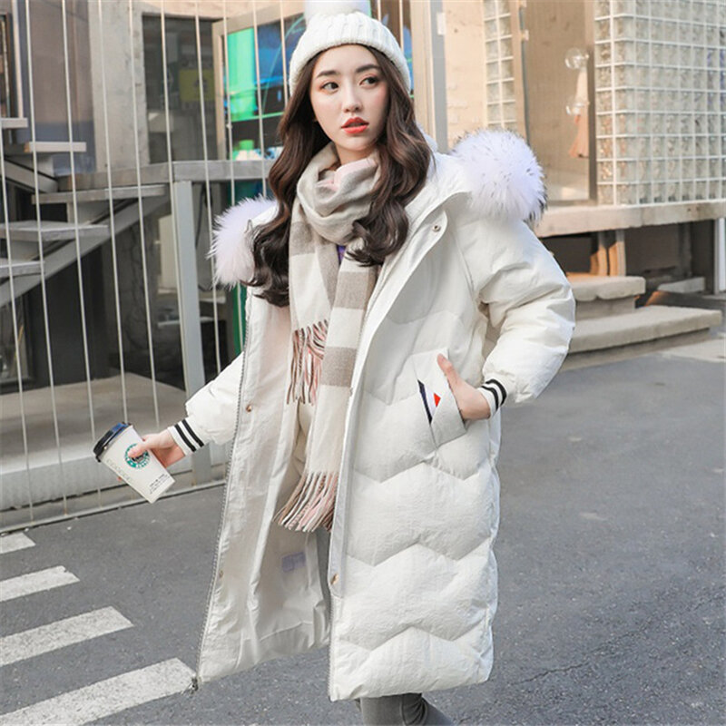 Femminile M-2XL 2020 inverno nuovo cappotto di cotone sottile lungo allentato cappotto di cotone con cappuccio di grandi dimensioni moda donna calda giacca invernale