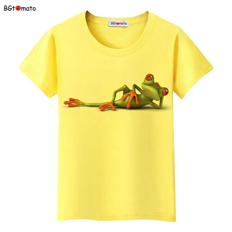 ¡Nuevo estilo! Camiseta de rana traviesa en 3D para mujer, camisetas de dibujos animados originales, camisetas informales de buena calidad, gran oferta