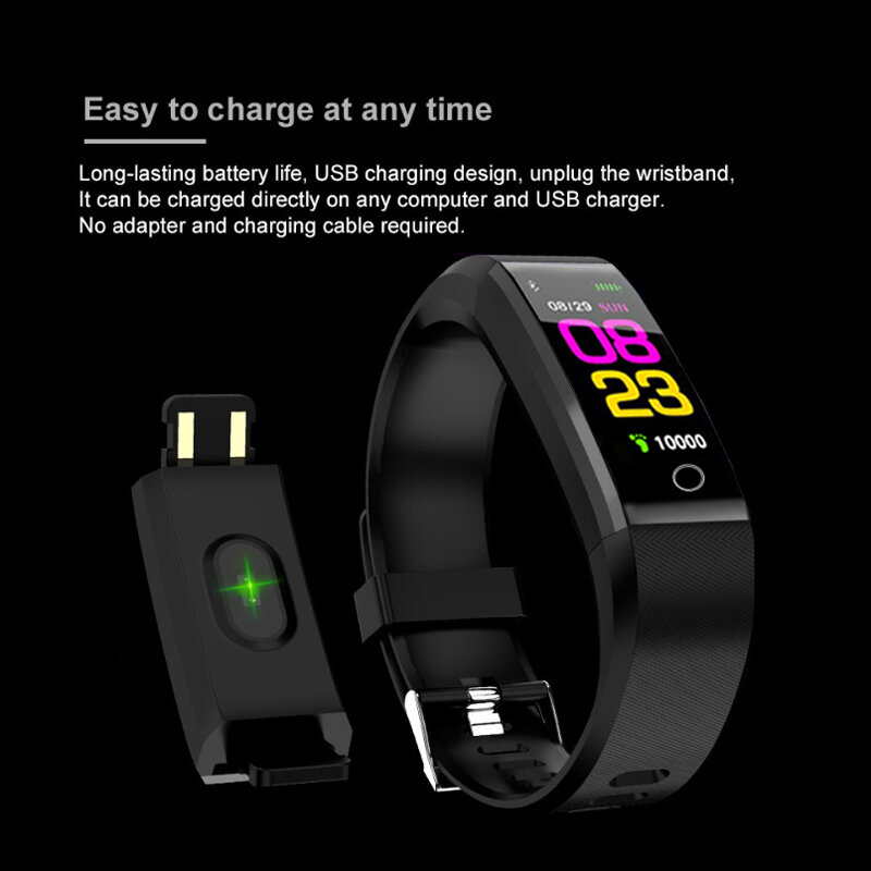 LIGE 2019 New Smart band Men Women Bluetooth Watch Heart Rate Monitor Smart Bracelet Activity Tracker Waterproof Sport Bracelet
