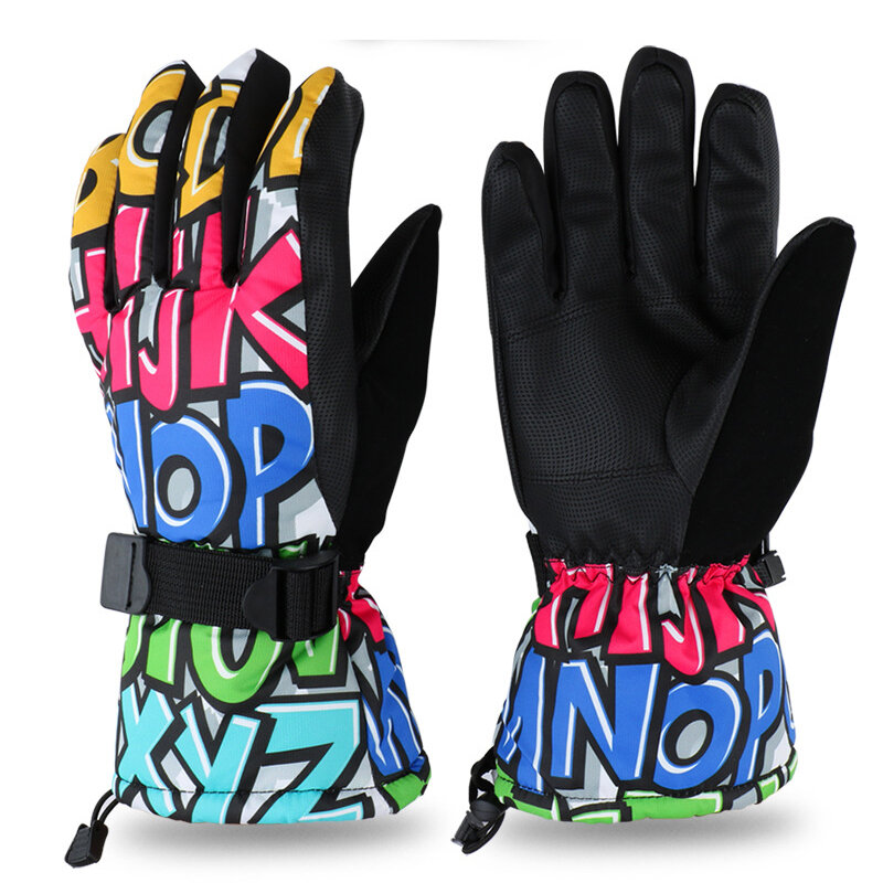 As Fish-guantes de esquí profesionales para adultos y adolescentes, guantes de Snowboard, Guantes Térmicos de invierno para motocicleta, montar, escalar, guantes de nieve impermeables
