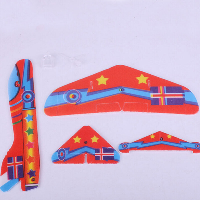 Stretch Flying Glider aircraft aereo per bambini giocattoli per bambini gioco regalo economico modello di assemblaggio fai-da-te giocattoli educativi 18.5*19 cm
