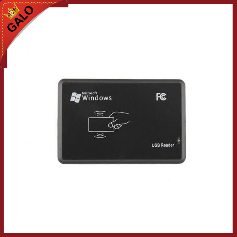 Lecteur RFID Double fréquence noir, 13.56Mhz + 125Khz, sans pilote, haute qualité, prix bas, compatible avec windows 95/98/2000/XP