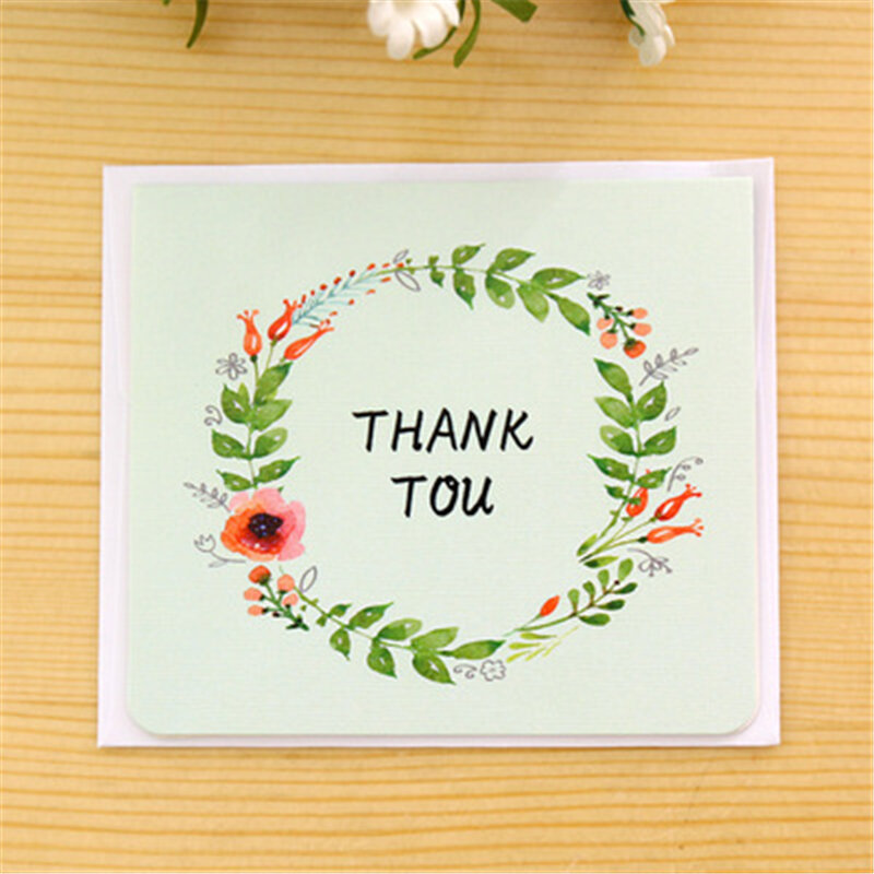 크리에이티브 꽃 인사말 카드 영어 DIY 크리스마스 새해 날 감사합니다 인사말 카드 메시지 메모 메모 패드 선물
