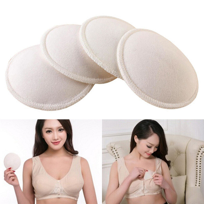8ชิ้น/ล็อตสีขาวนุ่มดูดซับผ้าฝ้ายล้างทำความสะอาดได้ Reusable ให้นมบุตร Breast Nursing Pads ขายส่ง