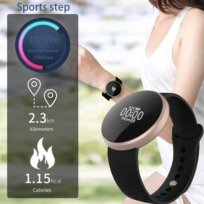 Bozlun Frauen Smart Uhr für iPhone Android Telefon mit Fitness Schlaf Überwachung Wasserdichte Fernbedienung Kamera GPS Auto Wake Bildschirm