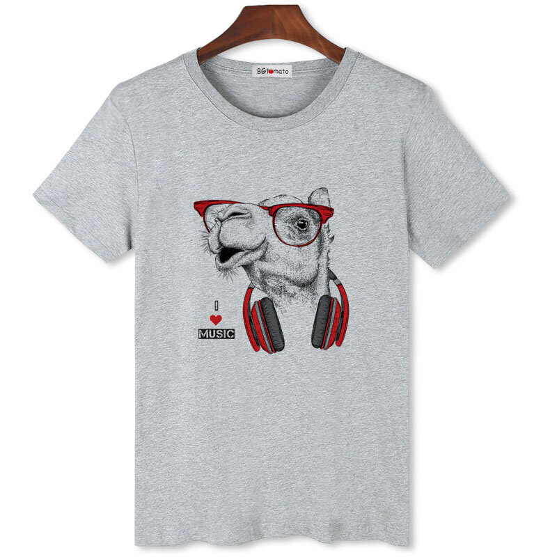 BGtomato Love музыкальная футболка, крутая футболка с принтом животных, Мужская модная футболка в стиле хип-хоп