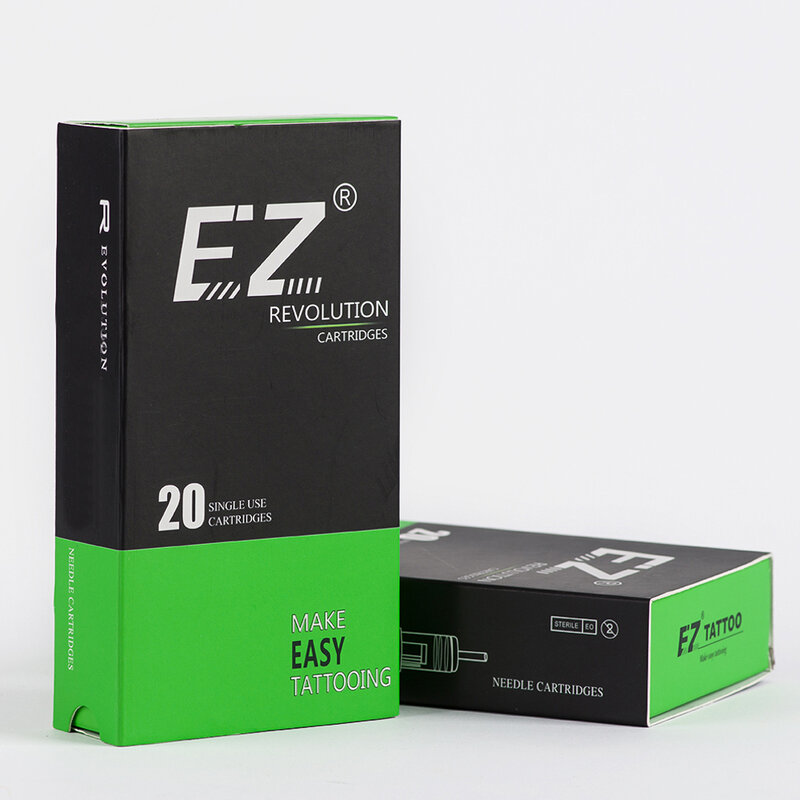EZ Revolution , картридж , Иглы для татуировки #12 (0,35 мм ), средний конус , 3,5 мм , ручки 20 шт .