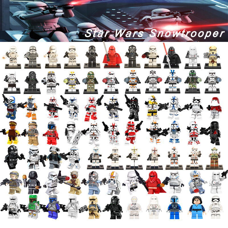 1 Uds Legoelys figuras de Star Wars Han Solo Aayla Secura núm.15, Ahsoka Tano ejército tormentas Ewok soldados clon juguetes de bloques de construcción