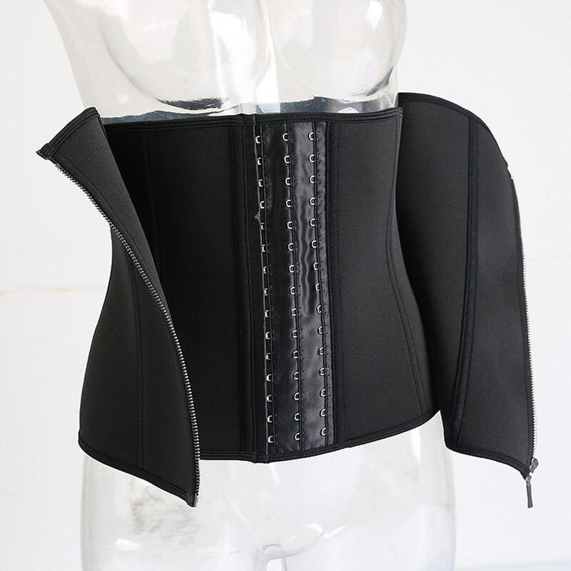 Femme bande Corset Sport fermeture éclair taille formateur vêtement sculptant en néoprène Sexy avec crochets ceinture ceinture mince