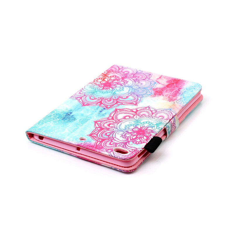 Tablet A1538 A1550 Funda para iPad mini 4 DE MODA Mandala Floral Impresión de cuero Flip Funda billetera 7,9 "Coque Shell Stand
