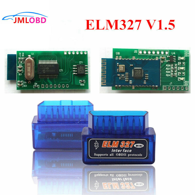 Быстрая доставка Супер Мини ELM327 OBD2 Bluetooth V1.5 ELM 327 PICI8F25K80 Мини Автомобильный диагностический интерфейс сканер аксессуары