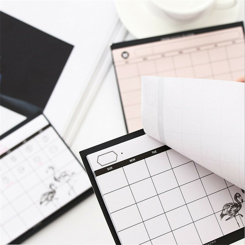 1PCS = 30 BLATT Einfache Wöchentlich Planer Buch Desktop Zeitplan Monat Plans Reißen Die Notebook Arbeit Effizienz Zusammenfassung Plan