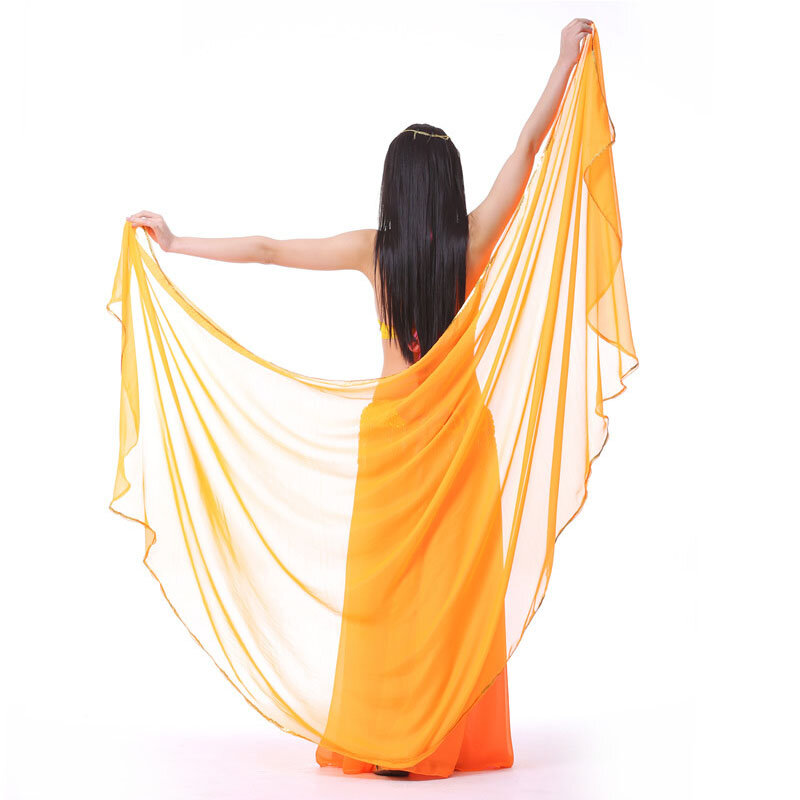 Женская шифоновая вуаль для танца живота, 250x120 см, 1 шт.
