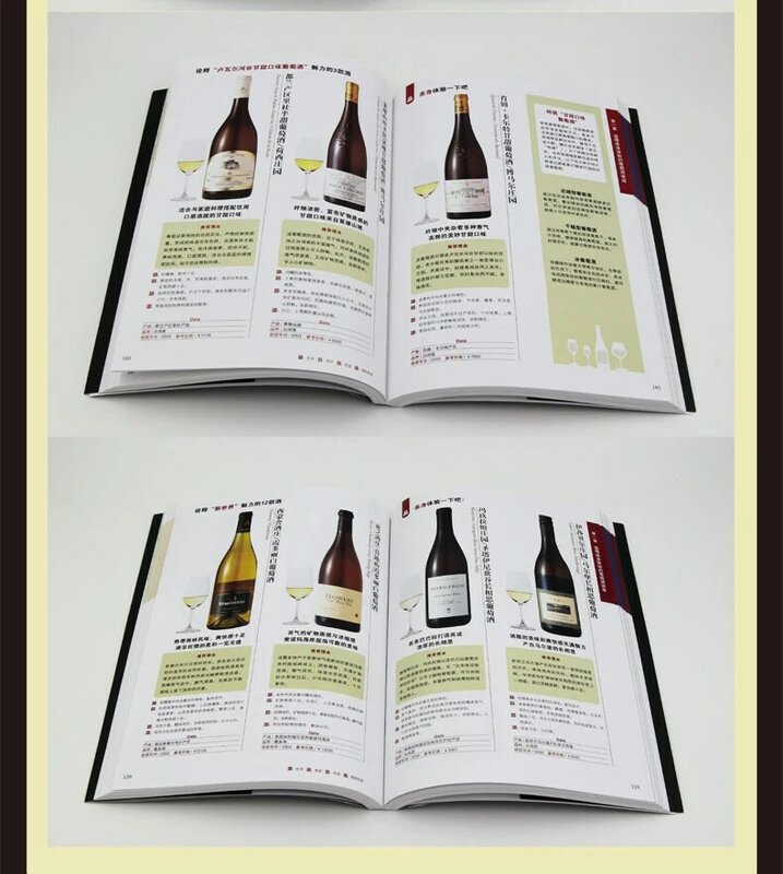 Libro de colección de degustación de vinos, manual Básico autodidáctico, estilo 224