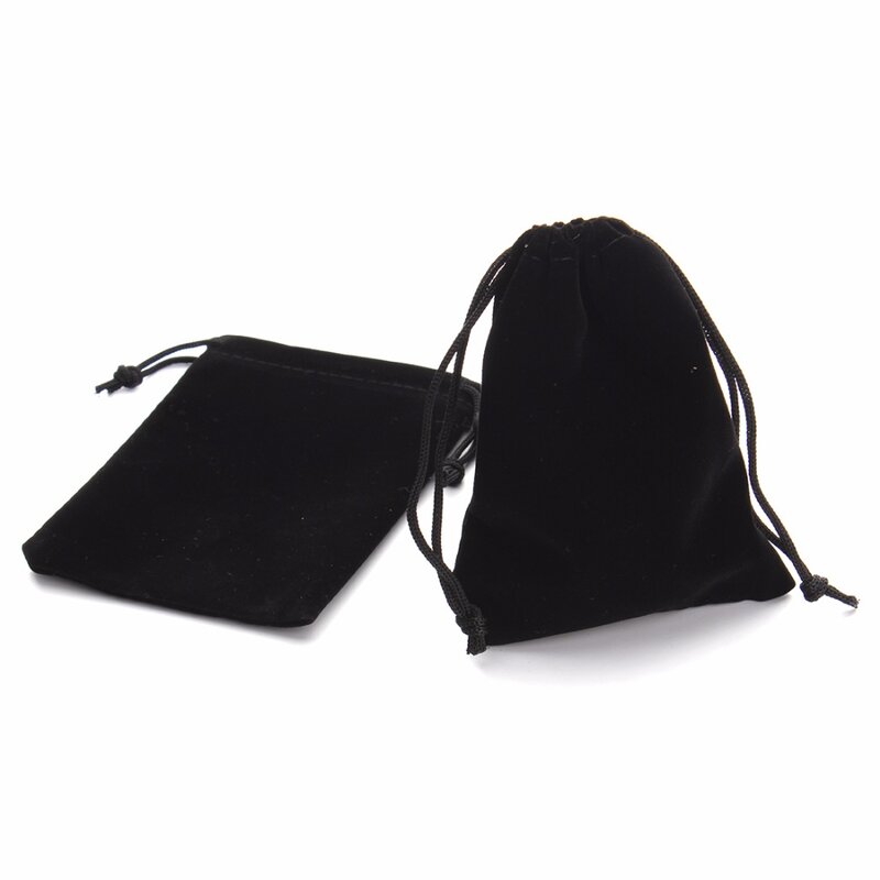 LOULEUR 10Pcs 7*9cm 9*12cm Black Velvet Bag Drawstring Pouch Bags Fashion Jewelry Packaging Christmas/Wedding Gfit Bag