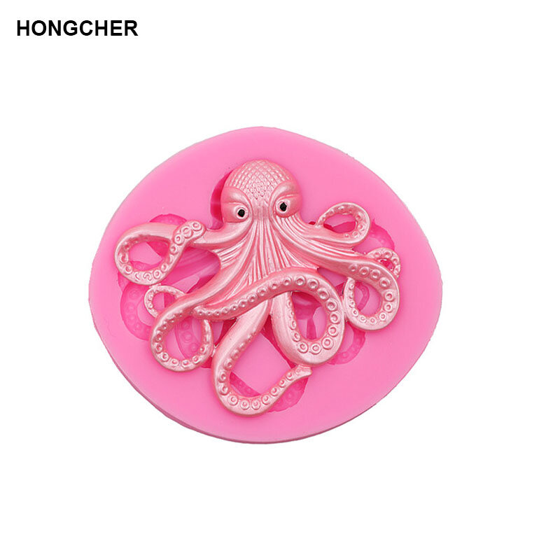 New Marine series octopus fondant cake silicone mold, chocolate mold, clay mold, kitchen baking gadget, biscuit mousse mold.