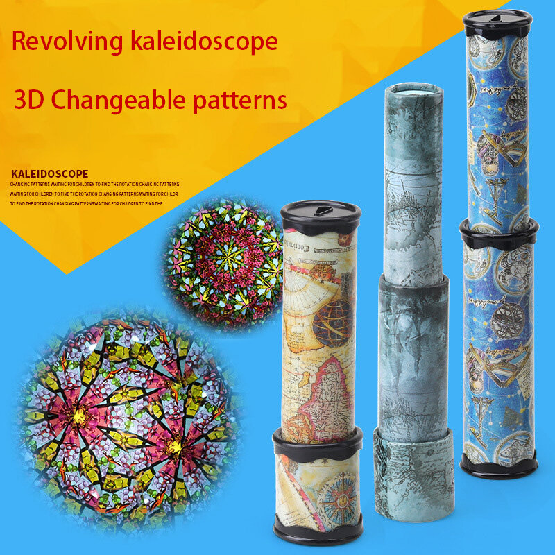Kaléidoscope à rotation évolutive pour enfants, jouet de puzzle coloré, paupières réglable, changement magique, 30cm