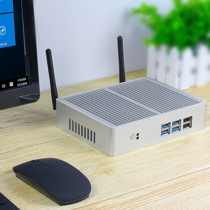 가정용 미니 PC 인텔 코어 i7-4500U i5-4200U, 윈도우 10 리눅스 HTPC HDMI VGA 디스플레이, 300M 와이파이 기가비트 이더넷, 견고한 IPC