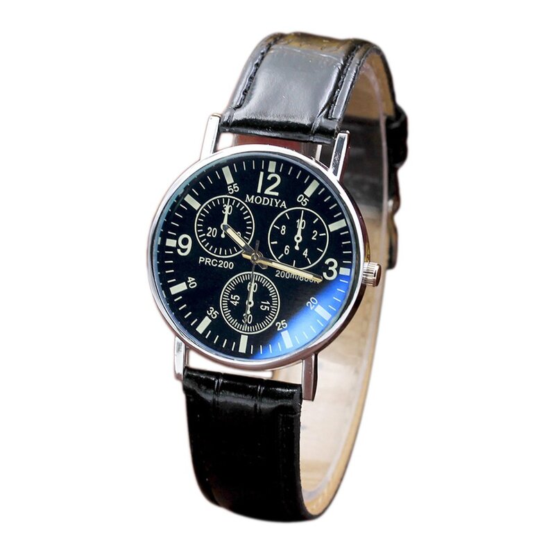 Relógio masculino de couro, relógio de pulso mecânico automático de aço inoxidável, com pulseira de couro redonda