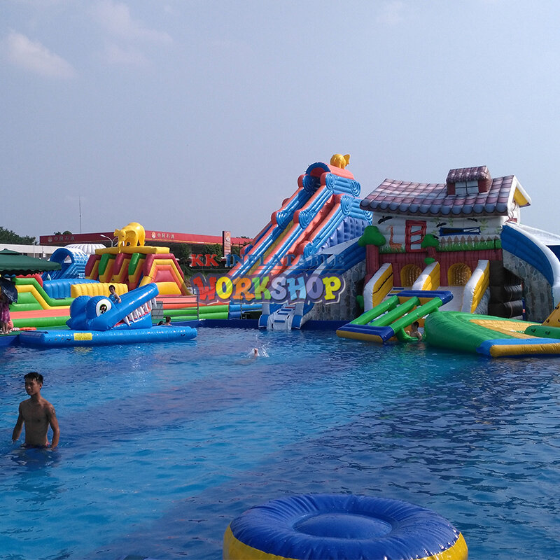 Parque aquático móvel de piscina, a piscina mais divertido inflável do paraíso