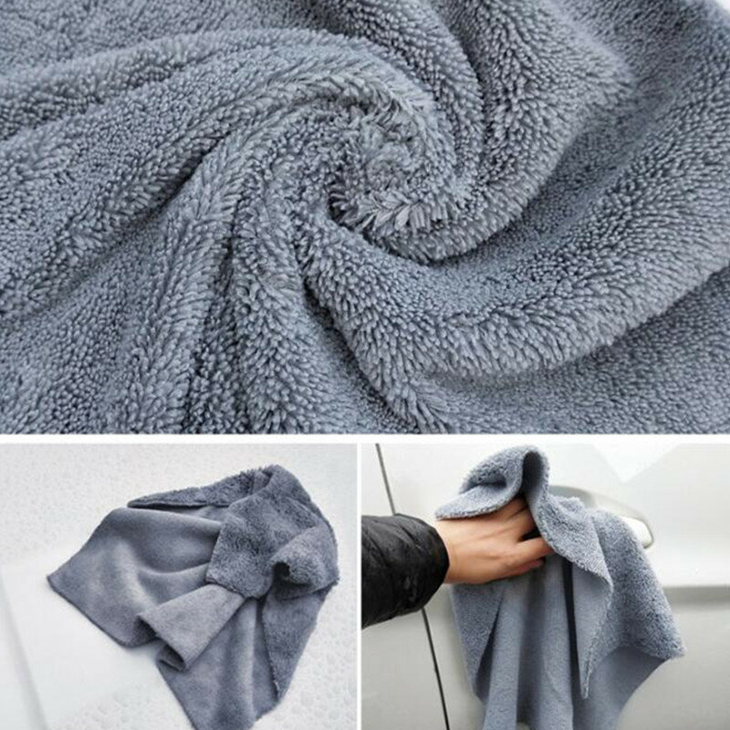12PCS 400GSM 40x40cm Super Thick Plush Edgeless Microfiber Towels Car Care Cleaning Cloths Microfibre Polishing Detailing Drying