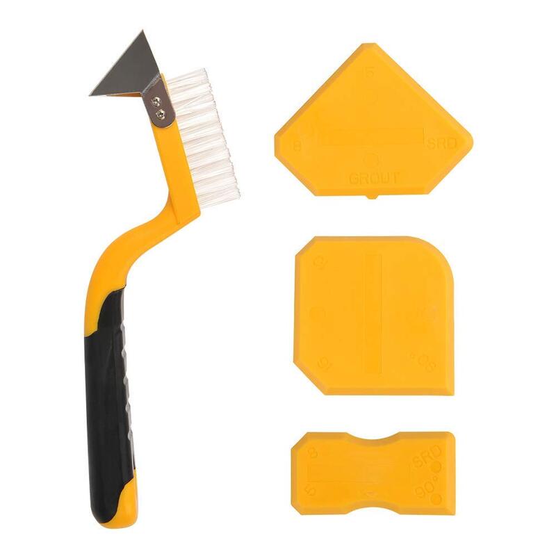 Kostenloser Versand Dicht Werkzeug Grooving Werkzeug ICH Komplette Set: Joint Pinsel mit Gemeinsamen Schaber und Joint Glatter Reinigung Pinsel