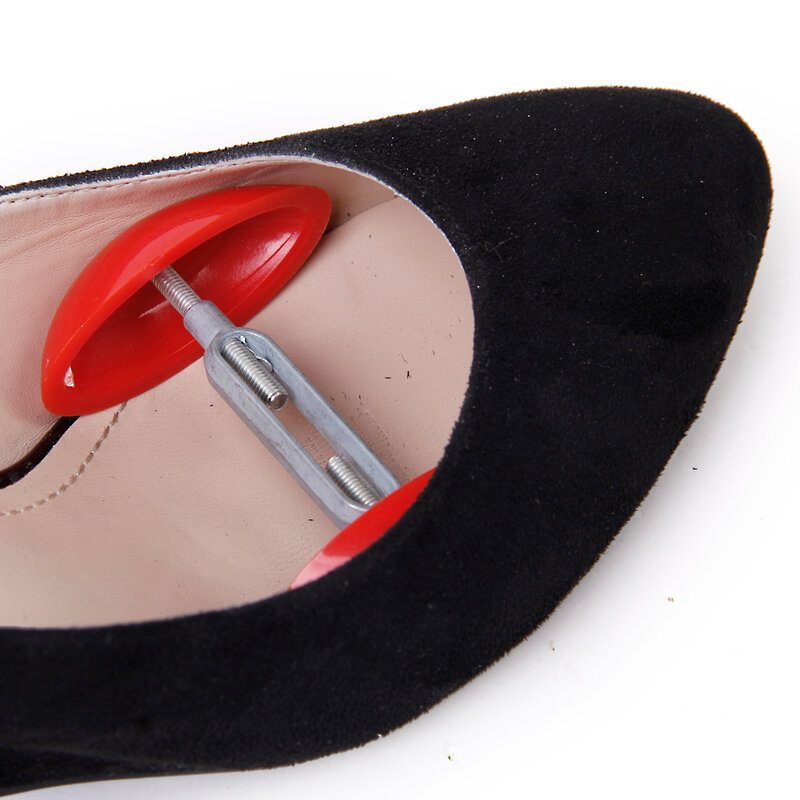 1 para Mini Shoe Tree nosze Shaper szerokość extender regulowany dla mężczyzn obuwie damskie Expander uchwyt podporowy czerwony zestaw 2 sztuk