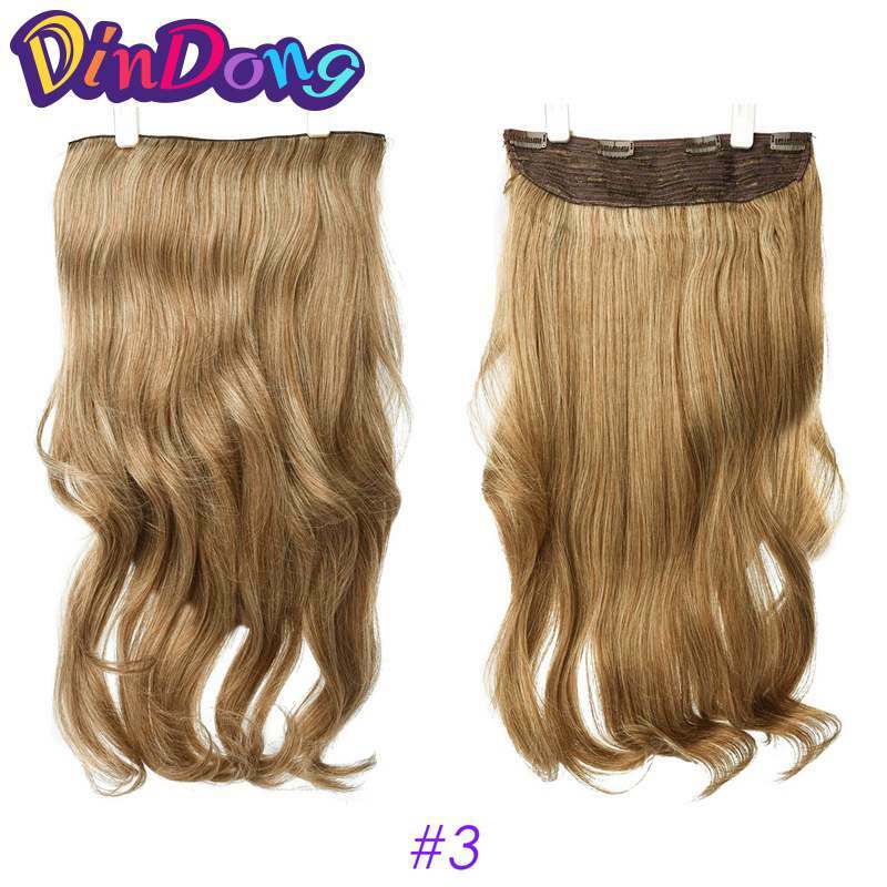DinDong 24 inch Wellenförmige Clip in Haar Extensions Blonde Silber Grau Synthetische Wärme Beständig Faser 19 Farben Erhältlich mit 4 clips