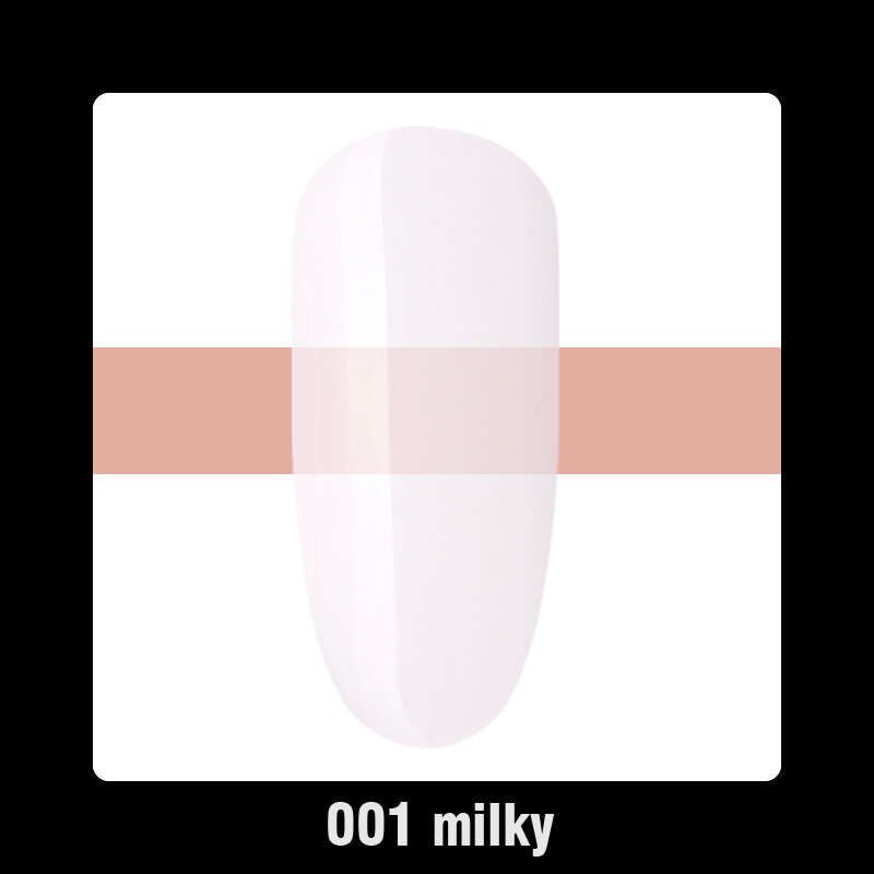Przezroczysty mlecznobiałe kamuflaż Nude Pink 1 guma do komputera Basecoat Gel polerowany UV LED moczony żelowy lakier do paznokci 10ml