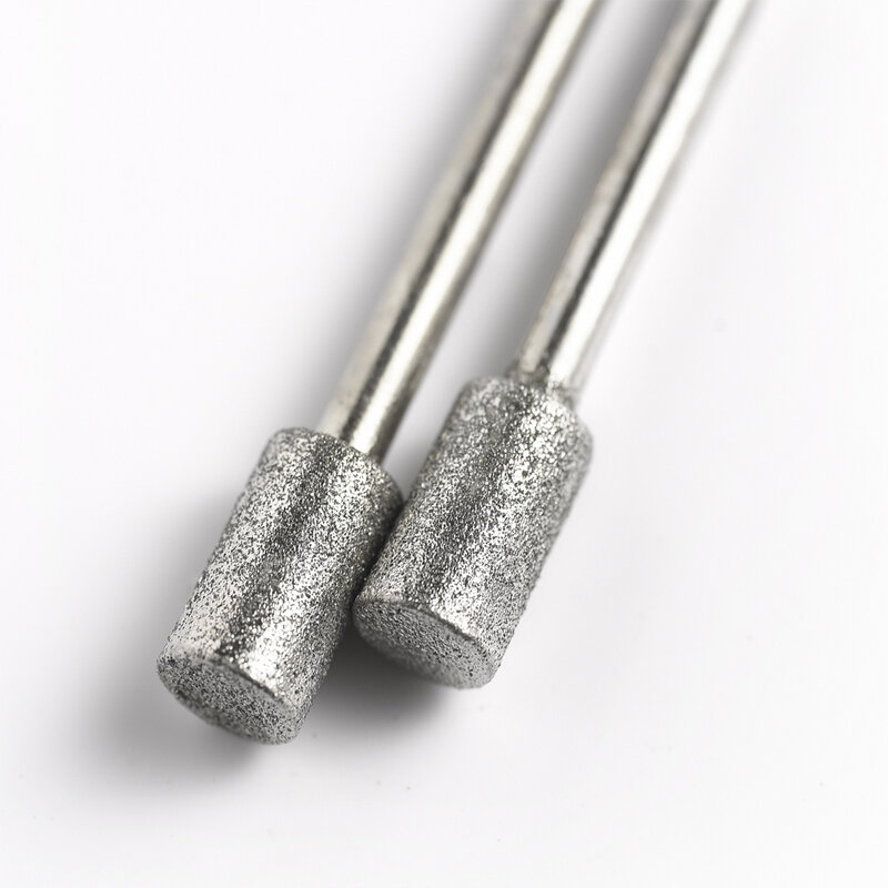 Grit120-Fraises diamantées pour Dremel, mèches convertibles, polissage, tête montée, 3mm x 3mm, 4mm, 5mm, 6mm, 8mm, 10mm, intervalles