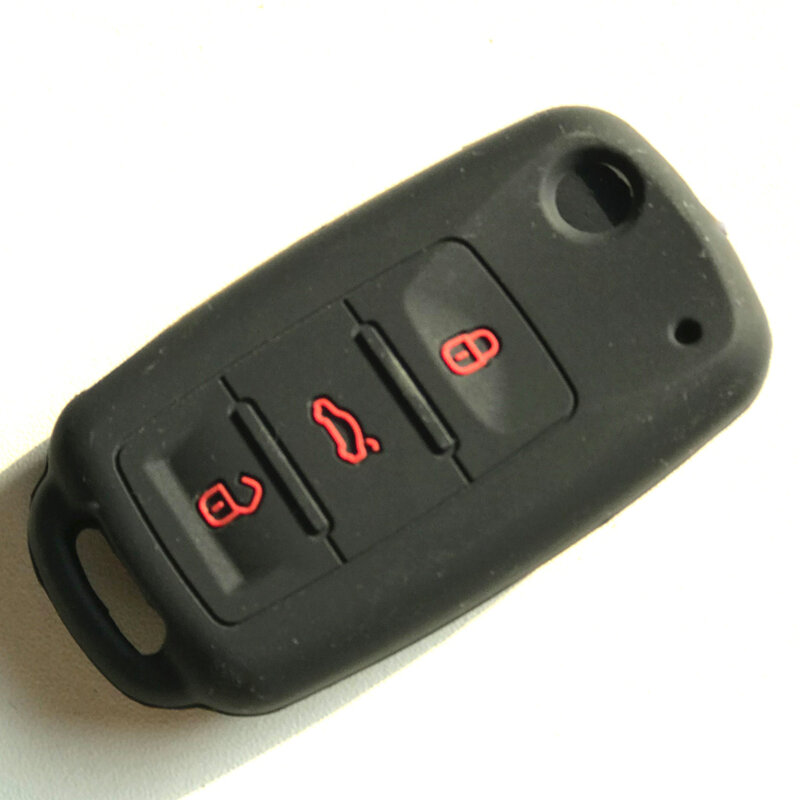 Capa de silicone para controle remoto de carro, capa de proteção para chave vw golf polo bora, skoda, seat leon, toledo, altea, ibiza