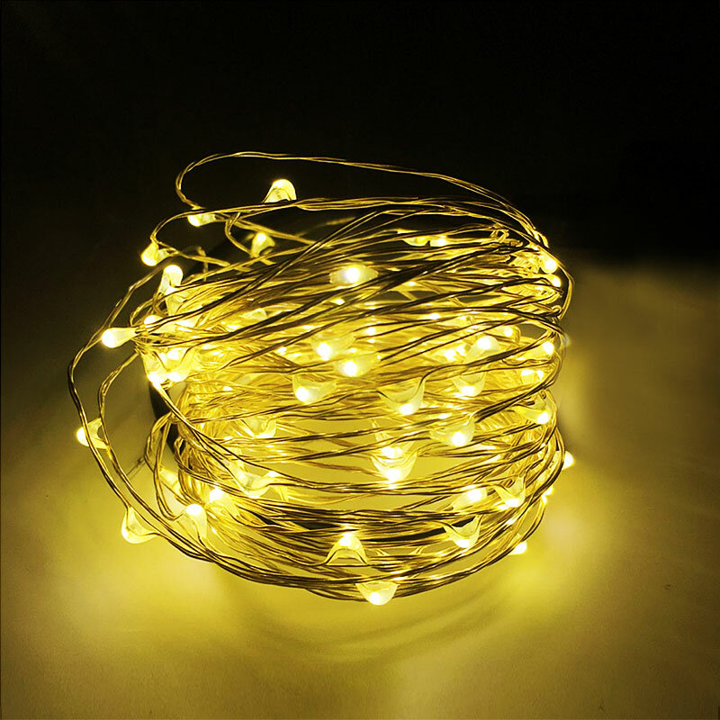 Silber Draht LED String lichter 2M 3M 5M 10M Wasserdicht Urlaub beleuchtung Für Fee Weihnachten Baum haloween Hochzeit Party Decor