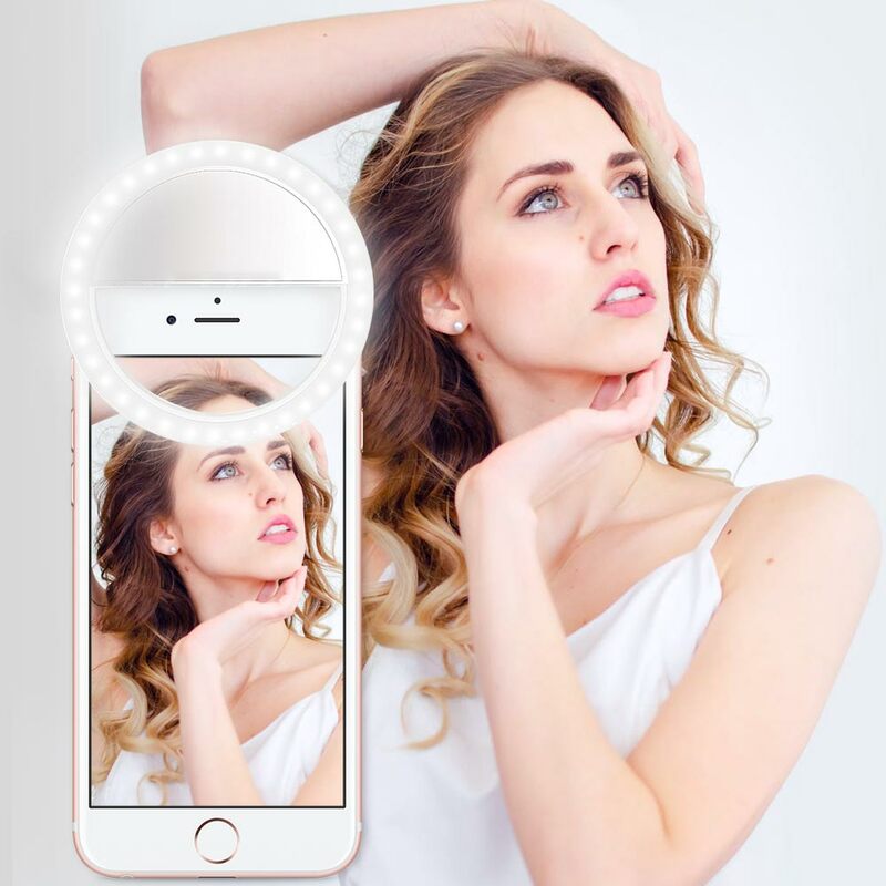 2019 nowy przenośny Selfie lampa błyskowa led lampa pierścieniowa USB Charge Luminous fotografia lampa pierścieniowa s poprawa fotografii na Smartphone