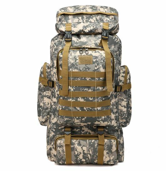 Large capacity 80L backpack camouflage outdoor backpack hiking package