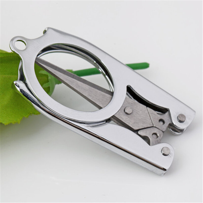 Office scissors Portable Folding Scissors Mini Folding Travel Scissors Handmade paper Silver steel Scissors