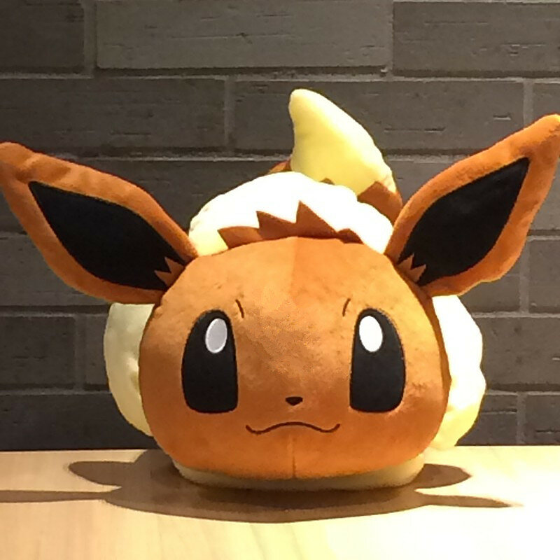 Pokemon 48cm eevee brinquedo de pelúcia anime brinquedos eevee boneca de pelúcia bonito para crianças travesseiro macio de pelúcia