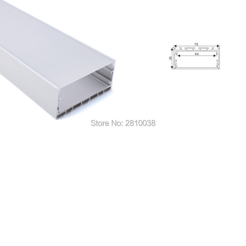 100 X 2M Sets/Lot linear  light aluminum profile led bar largest U type aluminium led channel profile for mounted ceiling lamp