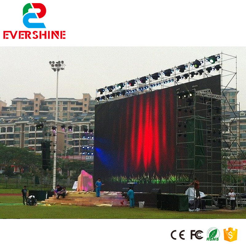 Outdoor ph4mm rental Die-casting aluminum cabinet led full color display screen p4 smd led video wall board