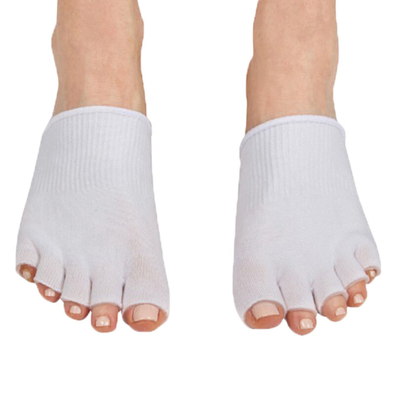 1 Pair Toe Socks Protector Open Moisturizing Gel Soft Toe Socks Care Comfy Recovery Foot Spa Compression Feet Cushion Separator