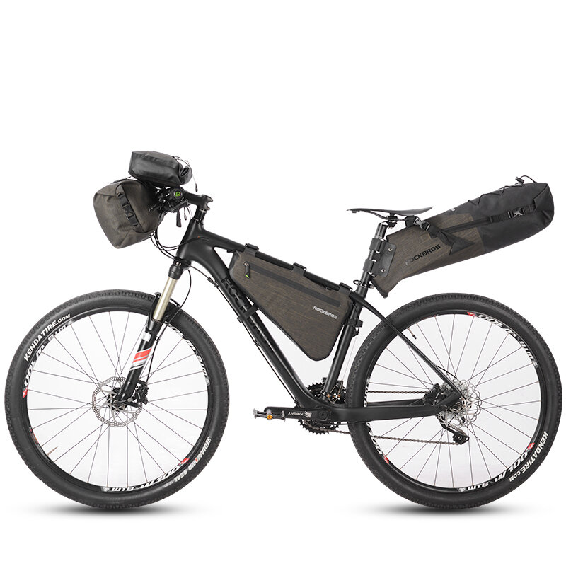 ROCKBROS Rainproof Bike Bag, Grande Capacidade Quadro Pannier Bag, Triângulo Bolsa, Impermeável, Calafetagem Saco de Bicicleta, Acessórios de Bicicleta
